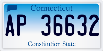CT license plate AP36632