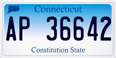 CT license plate AP36642