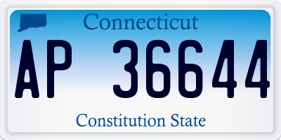 CT license plate AP36644