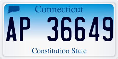 CT license plate AP36649