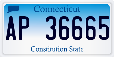 CT license plate AP36665