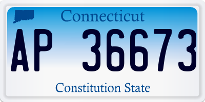 CT license plate AP36673