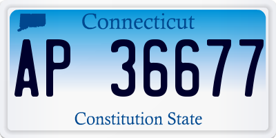 CT license plate AP36677
