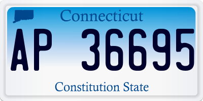 CT license plate AP36695