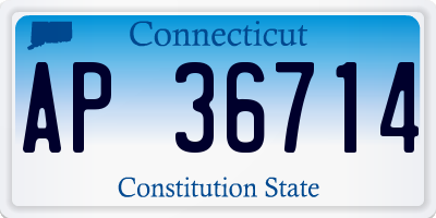 CT license plate AP36714