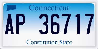 CT license plate AP36717