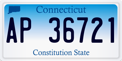 CT license plate AP36721