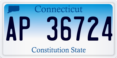 CT license plate AP36724