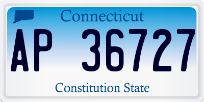 CT license plate AP36727