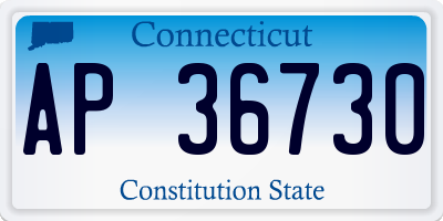 CT license plate AP36730