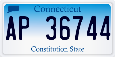 CT license plate AP36744
