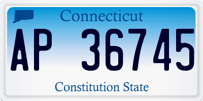 CT license plate AP36745