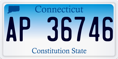 CT license plate AP36746