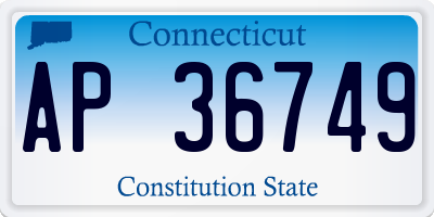 CT license plate AP36749