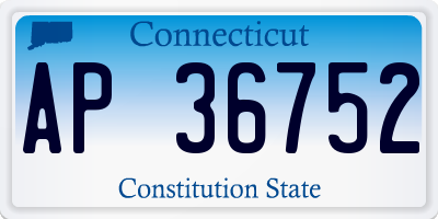 CT license plate AP36752