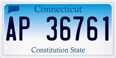 CT license plate AP36761