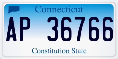 CT license plate AP36766