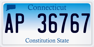 CT license plate AP36767