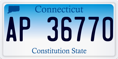 CT license plate AP36770