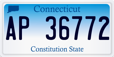 CT license plate AP36772