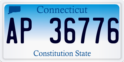 CT license plate AP36776