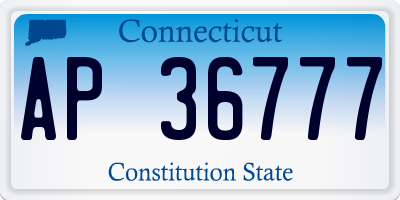 CT license plate AP36777