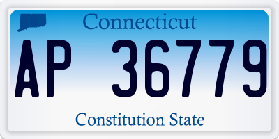 CT license plate AP36779