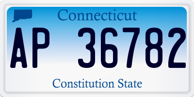 CT license plate AP36782