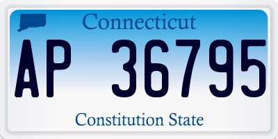 CT license plate AP36795