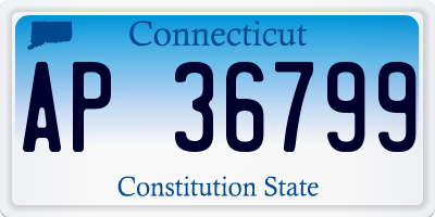 CT license plate AP36799