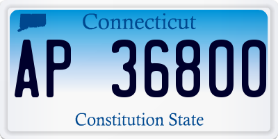 CT license plate AP36800