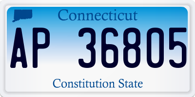CT license plate AP36805