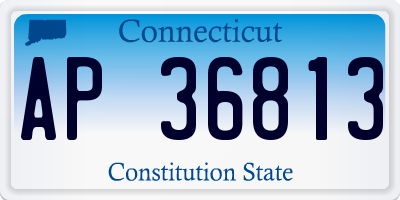 CT license plate AP36813