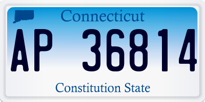 CT license plate AP36814