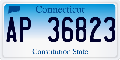 CT license plate AP36823