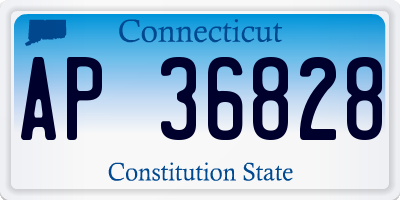 CT license plate AP36828
