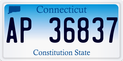 CT license plate AP36837