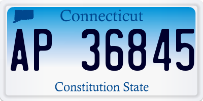 CT license plate AP36845