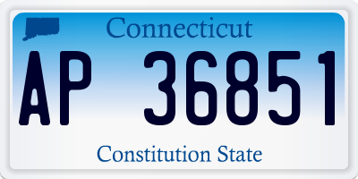 CT license plate AP36851