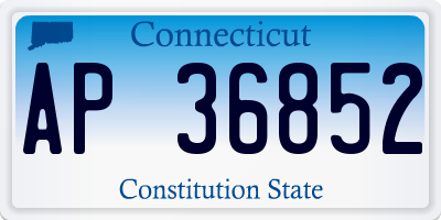 CT license plate AP36852