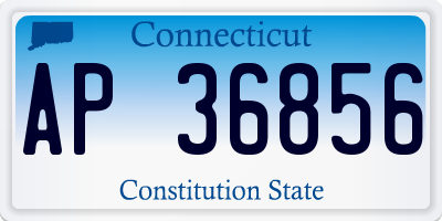 CT license plate AP36856