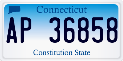 CT license plate AP36858