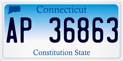 CT license plate AP36863