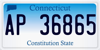 CT license plate AP36865