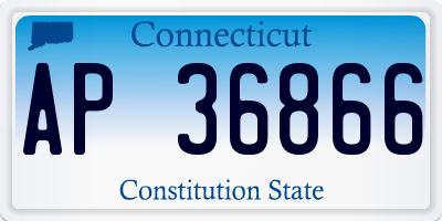 CT license plate AP36866
