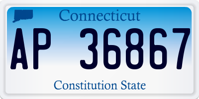CT license plate AP36867