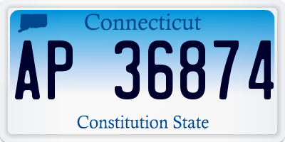 CT license plate AP36874