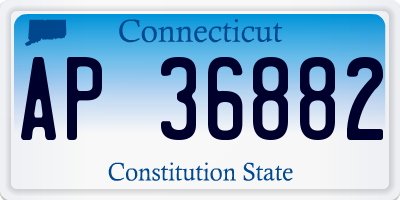 CT license plate AP36882