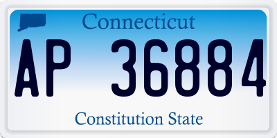 CT license plate AP36884