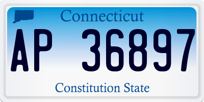 CT license plate AP36897